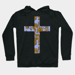 Floral Easter Cross Design Hoodie